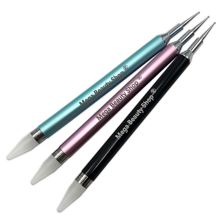 Mega Beauty Shop® Luxe dotting & nailart tool  in1  (zwart)