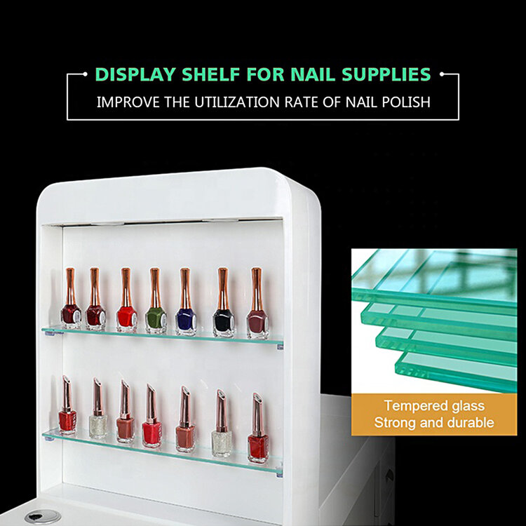 Mega Beauty Shop® Manicuretafel met afzuiging  (MBS-3101) rechts