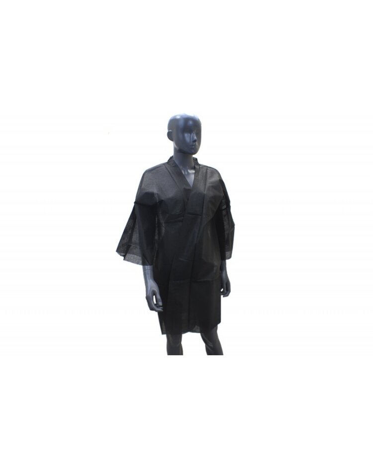 QUICKEPIL Kimono SPA wegwerp zwart  (10stuks)