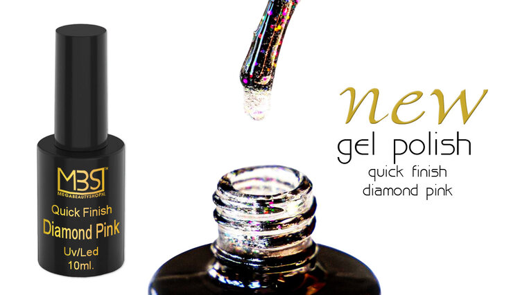 Mega Beauty Shop® Uv Quick Finish  gel 10ml zonder plaklaag (diamand pink effect)