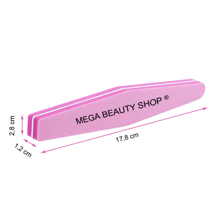 Mega Beauty Shop® Nail buffer Diamant (1stuk) Roze