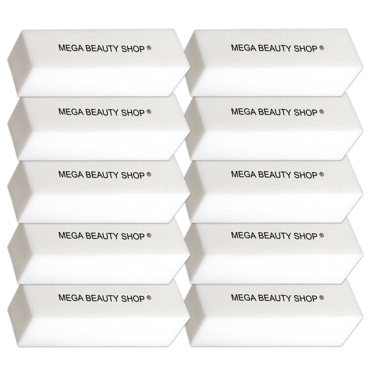 Mega Beauty Shop® Nagel polijstblok Wit  (10stuk)