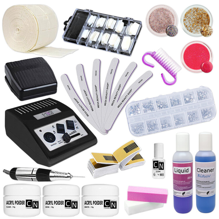 ClaudiaNails Professionele Acryl Set met nagelfrees   (03)