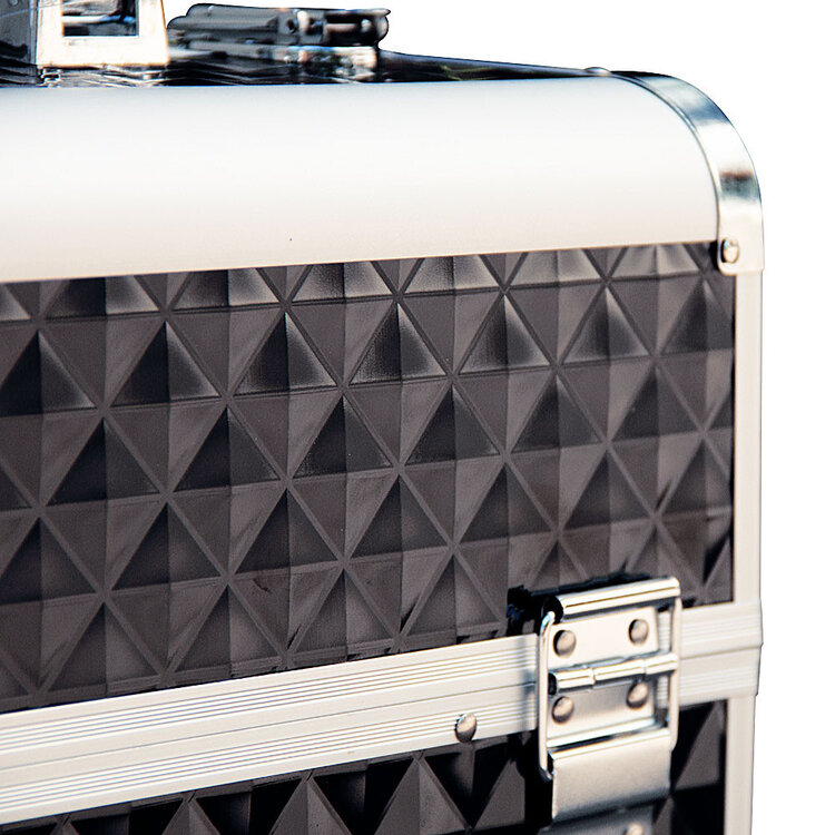 Merkloos Aluminium koffer 3D  Zwart