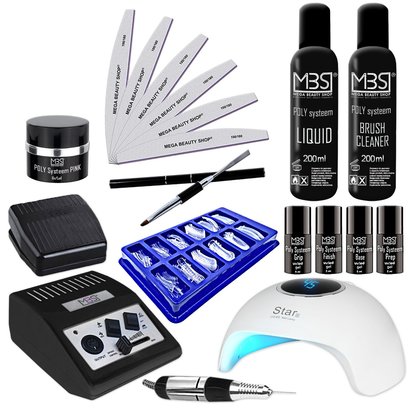 Mega Beauty Shop® Poly Systeem startpakket nr.6