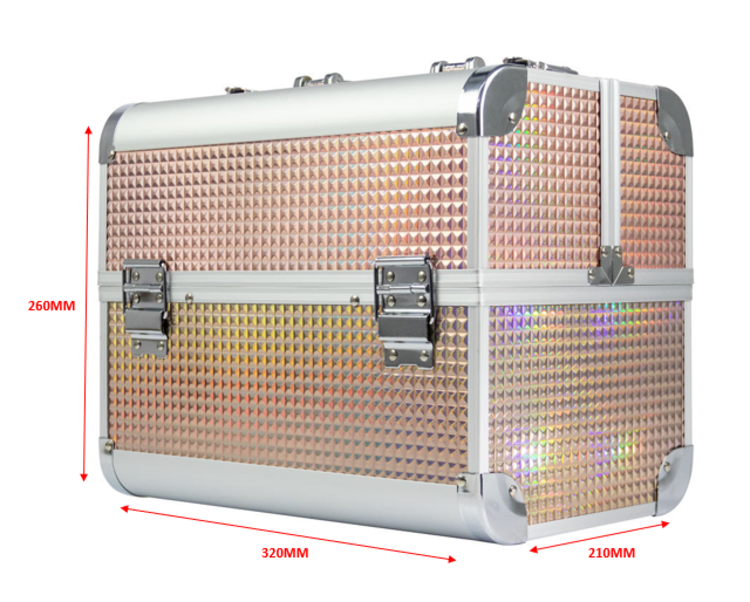 Mega Beauty Shop® Aluminium Koffer Gold Unicorn