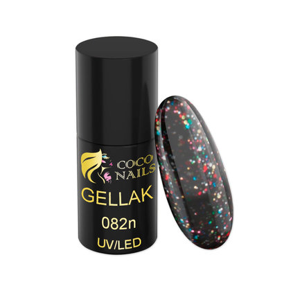 Coconails Gellak Glitter Zilver/Zwart 5 ml