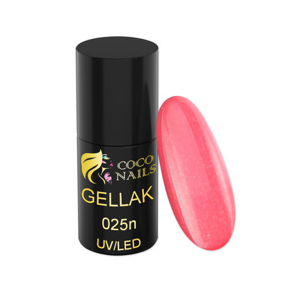 Coconails Gellak Oranje/Rood glitter 5 ml