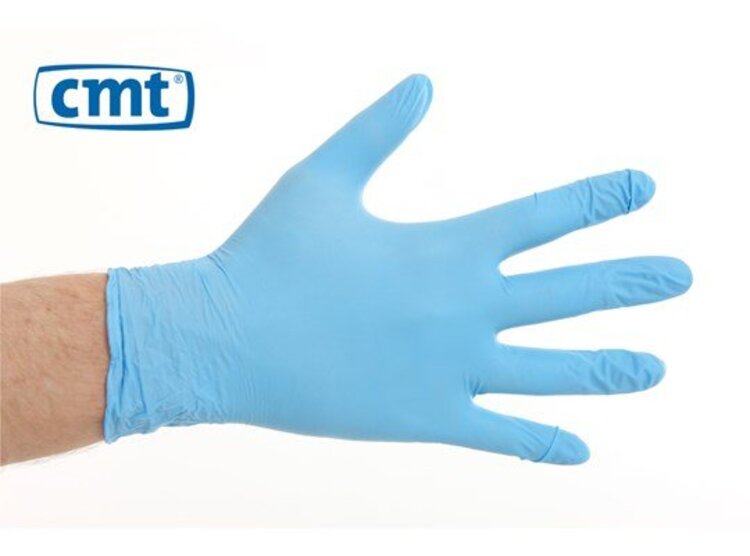 CMT CMT soft nitril handschoenen poedervrij  S blauw