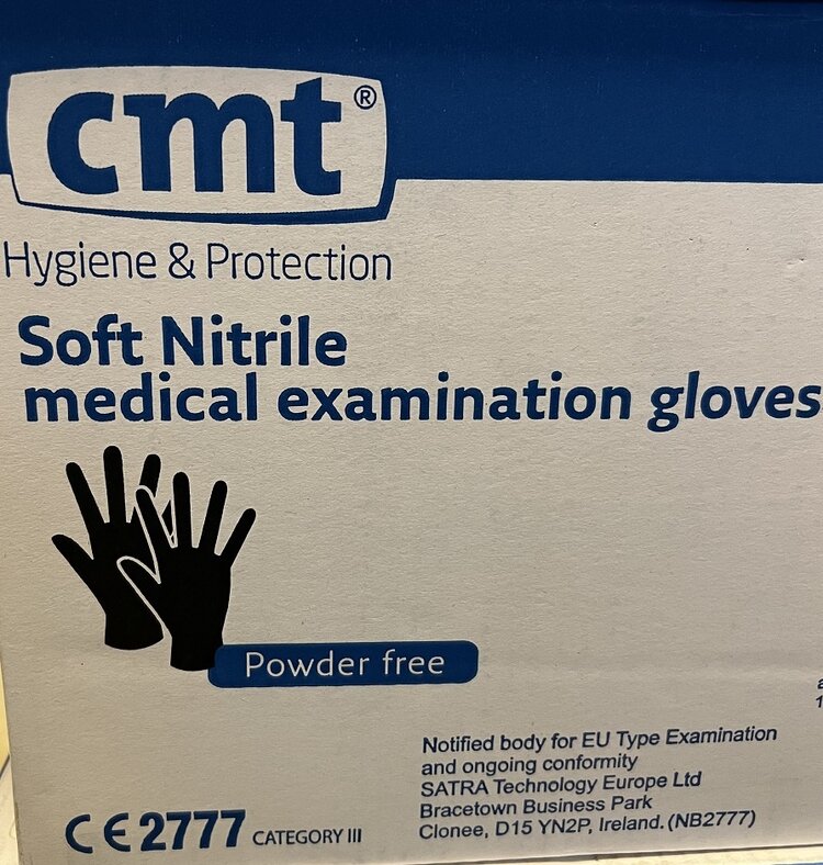 CMT CMT soft nitril handschoenen poedervrij  M blauw