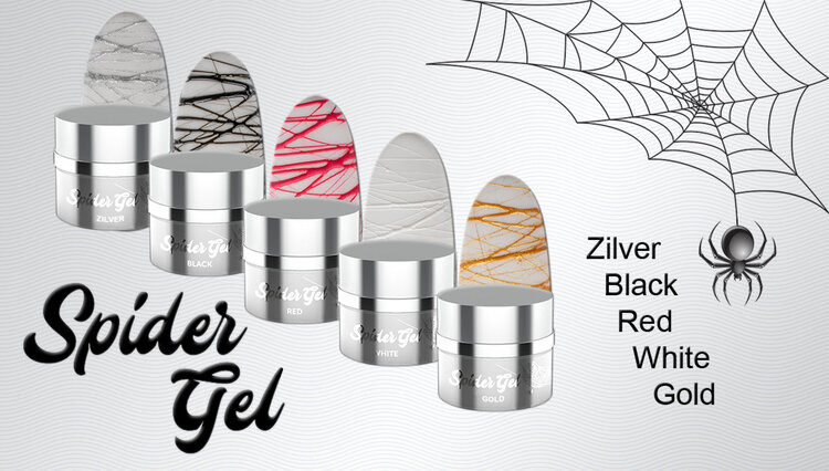 Mega Beauty Shop®  Spider gel 5ml. PRO Set met 5 kleuren