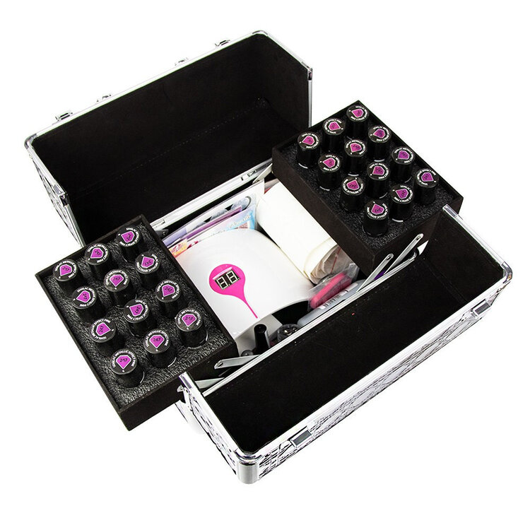 Mega Beauty Shop® Aluminium Koffer Unicorn  met opbergvakken