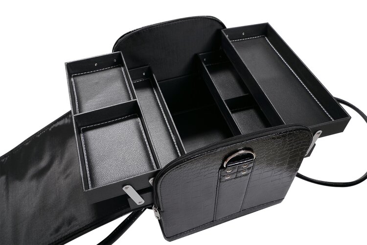 Mega Beauty Shop® Beautycase zwart  Croco