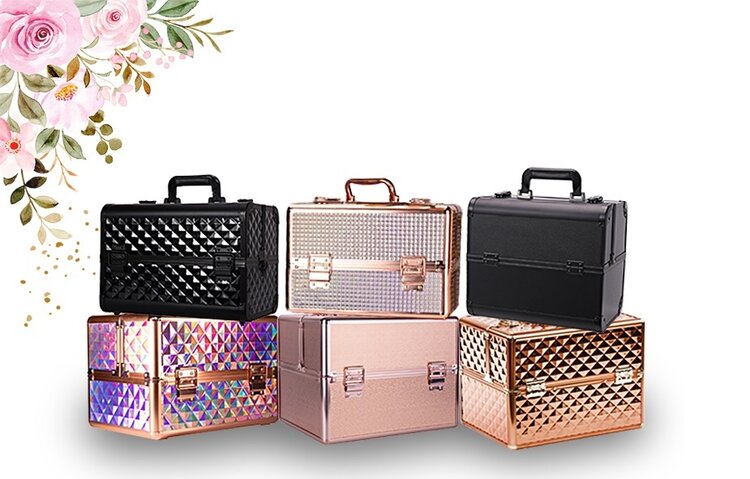 Mega Beauty Shop® Aluminium koffer Zwart 3D