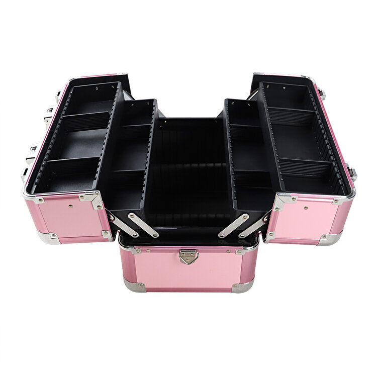 Mega Beauty Shop® Aluminium koffer fuchsia roze