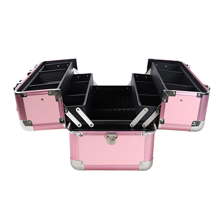 Mega Beauty Shop® Aluminium koffer fuchsia roze