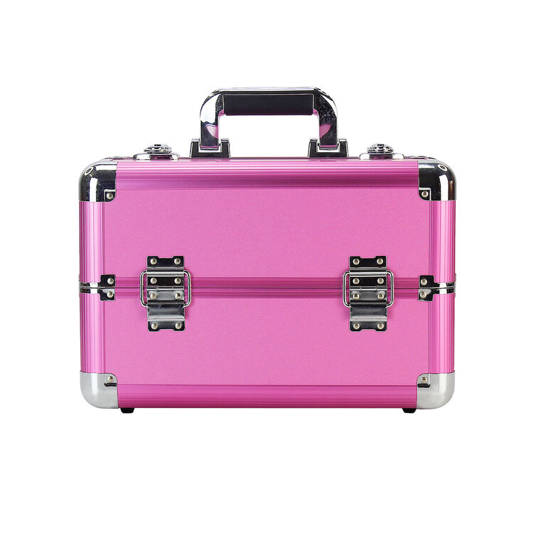 Mega Beauty Shop® Aluminium koffer fuchsia roze