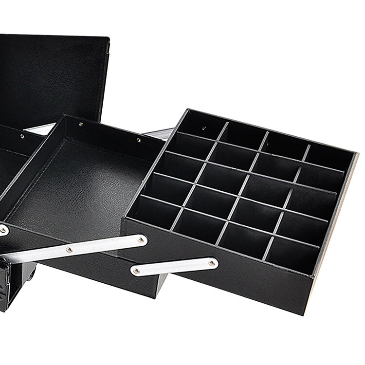 Mega Beauty Shop® Aluminium koffer Zwart 3D (3626)