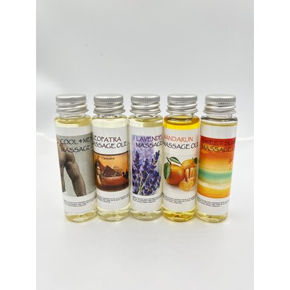 DeOliebaron Doosje a 5 x 30 ml flesjes massage olie (Diverse geuren)