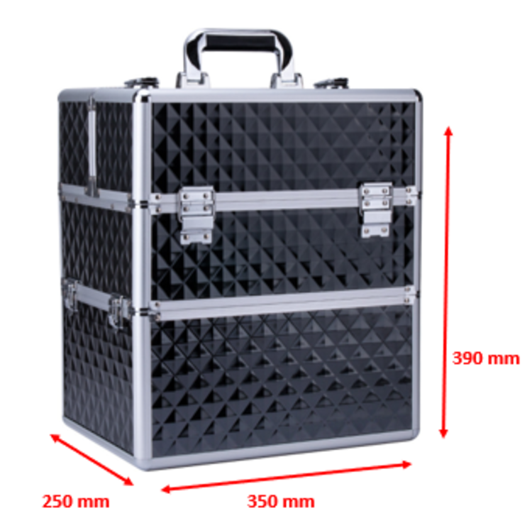 Mega Beauty Shop® Koffer groot 3D XXL zwart