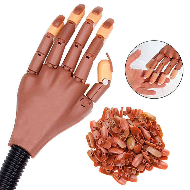 Mega Beauty Shop® Oefenhand/nailtrainer incl. nagelbedjes + tafelklem.