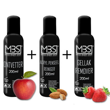 Mega Beauty Shop® Set (05) ontvetter-acryl penseelreiniger-gellak remover
