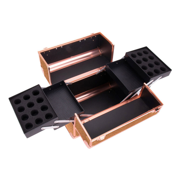 Mega Beauty Shop® Aluminium Koffer Rosé Gold  (523)