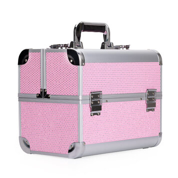 Mega Beauty Shop® Aluminium Koffer met stras  roze