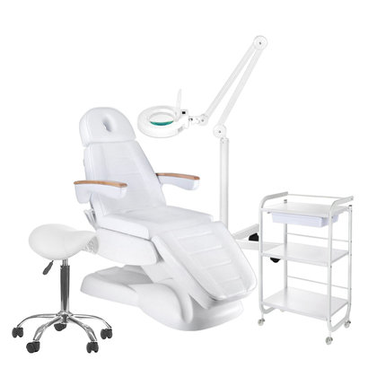 Mega Beauty Shop® 12. Behandel/pedicure starter set WIT met GRATIS behandelstoelhoes.
