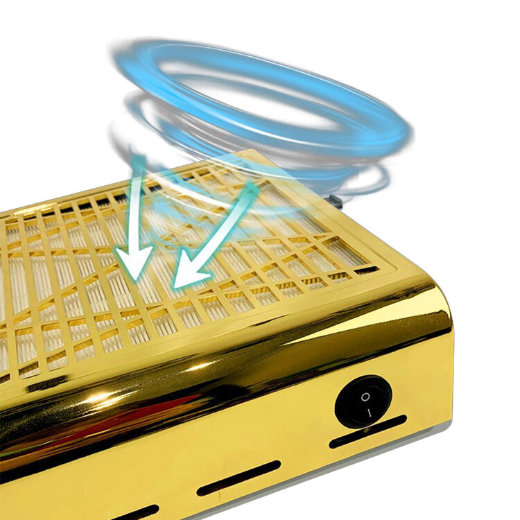 Mega Beauty Shop® Armsteun Zwart/Gold  + Nail afzuiger