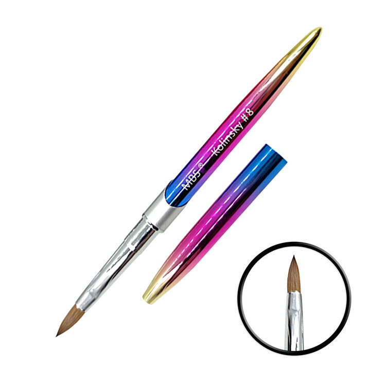 Mega Beauty Shop® Kolinsky acryl penseel #8 Rainbow