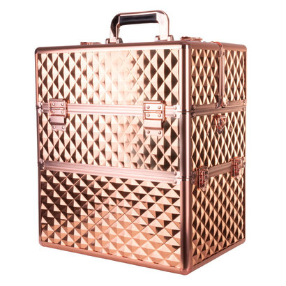 Mega Beauty Shop® Koffer groot 3D Gold met opbergvakken
