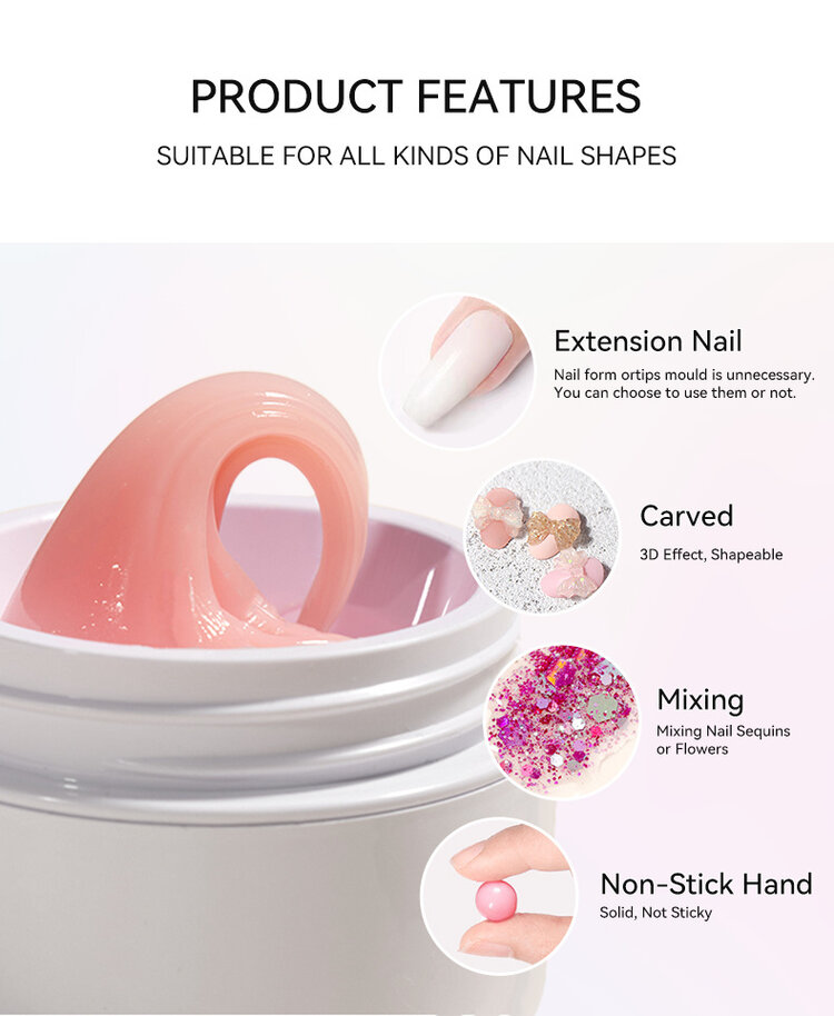 Mega Beauty Shop® Sculpting  3d gel pink 15gram TPO free