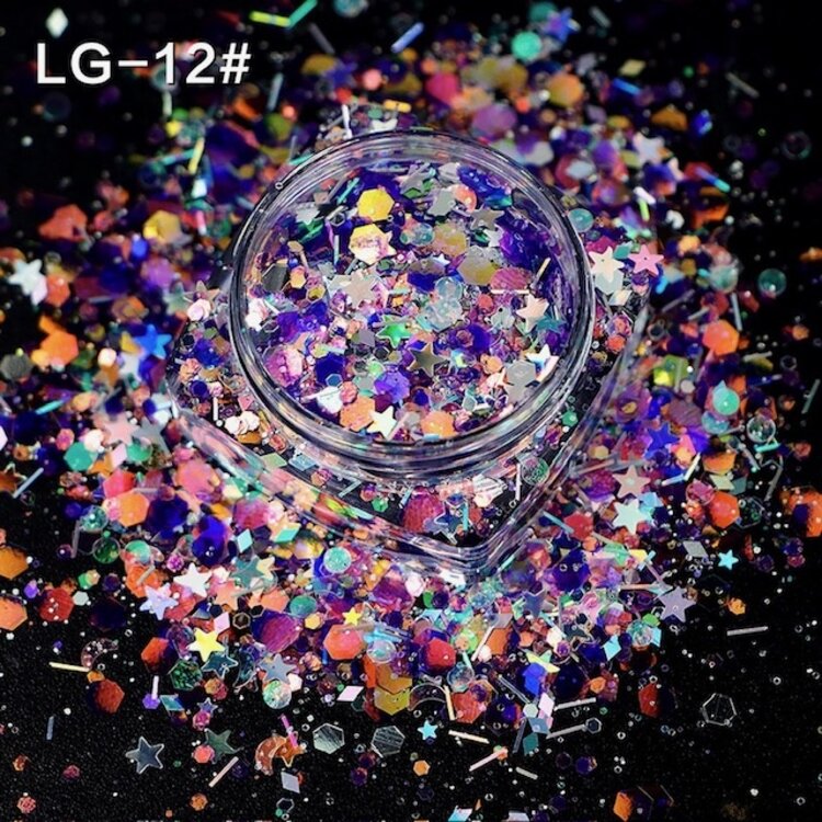 Mega Beauty Shop® Chunky glitter effect (12)