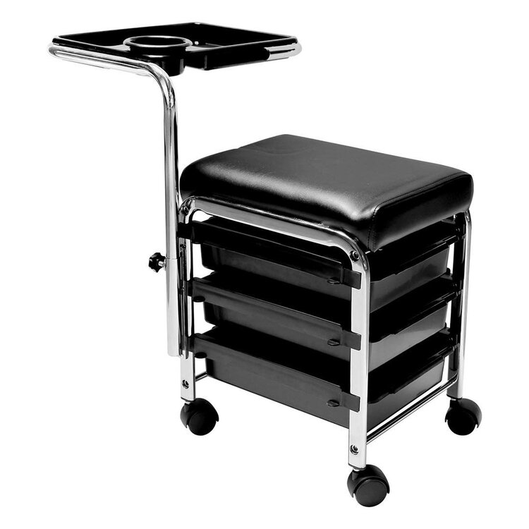 Mega Beauty Shop®  Pedicurekruk/ Voetsteun  zwart