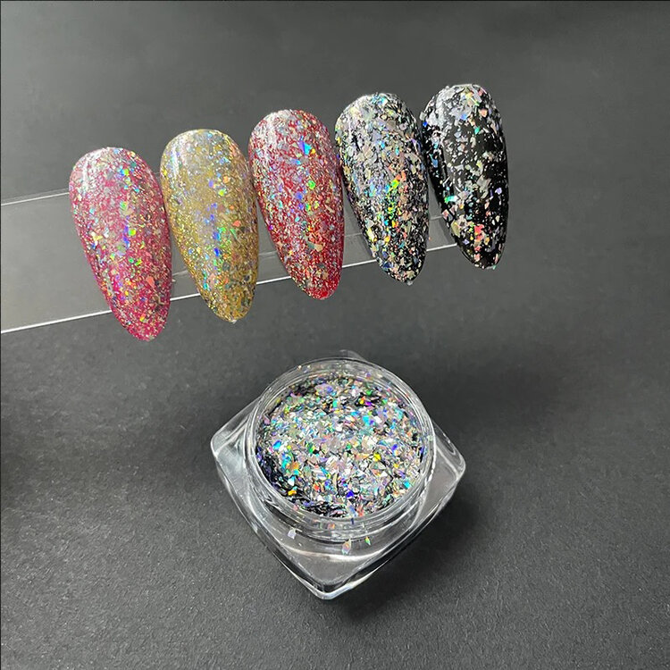 Mega Beauty Shop® Holo flake silver - Holographic  zilver