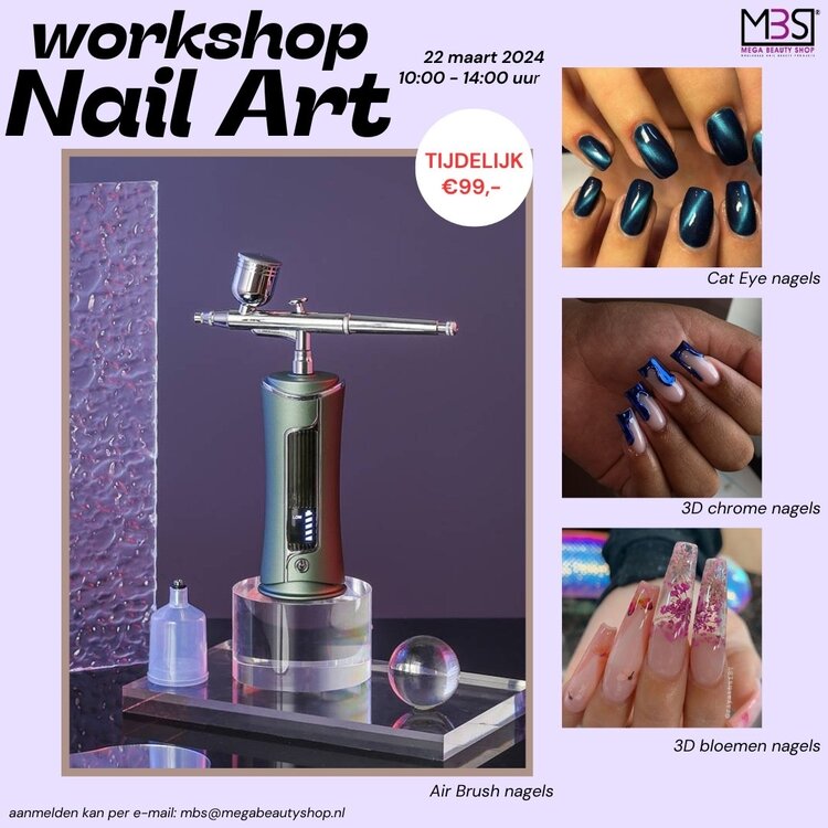 Mega Beauty Shop® Airbrush nail  machine  Roze/goud