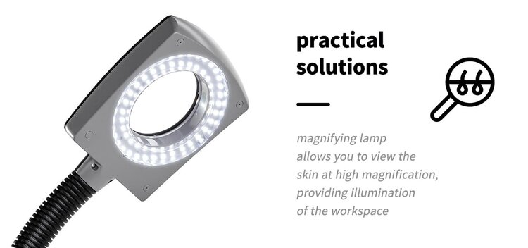 Mega Beauty Shop® Vapozone met loeplamp wit