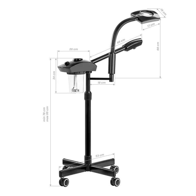 Mega Beauty Shop® Vapozone met loeplamp zwart JY-201