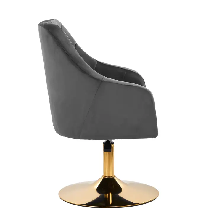 Mega Beauty Shop® Draaistoel LUX Grijs  fluweel