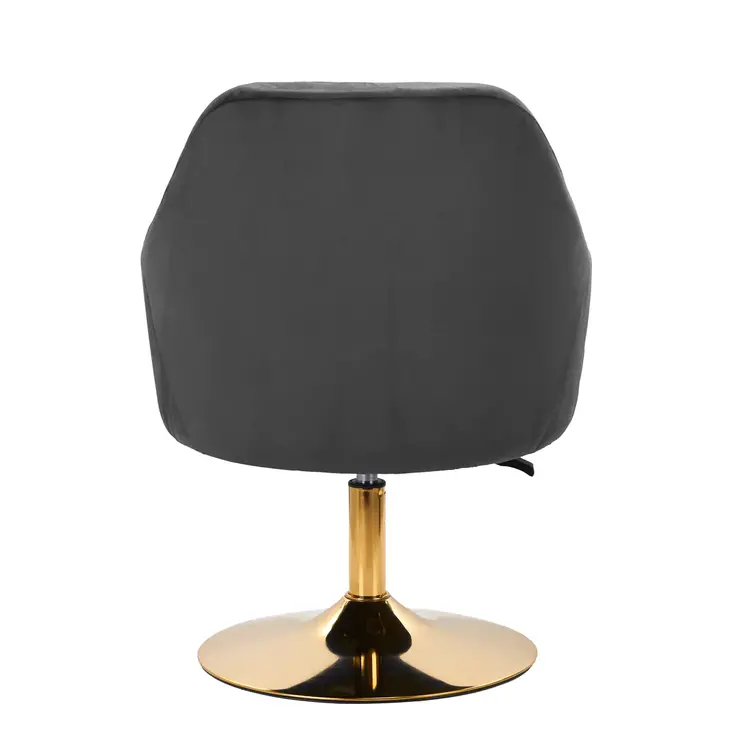 Mega Beauty Shop® Draaistoel LUX Grijs  fluweel