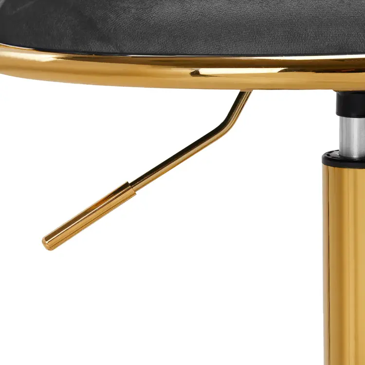 Mega Beauty Shop® Bureaustoel LUX Grijs Fluweel