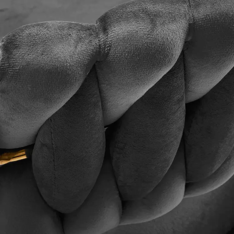 Mega Beauty Shop® Bureaustoel LUX Grijs Fluweel