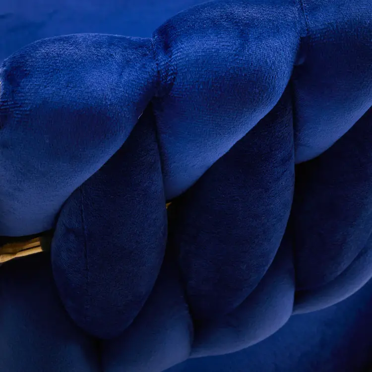 Mega Beauty Shop® Bureaustoel LUX Donker blauw Fluweel