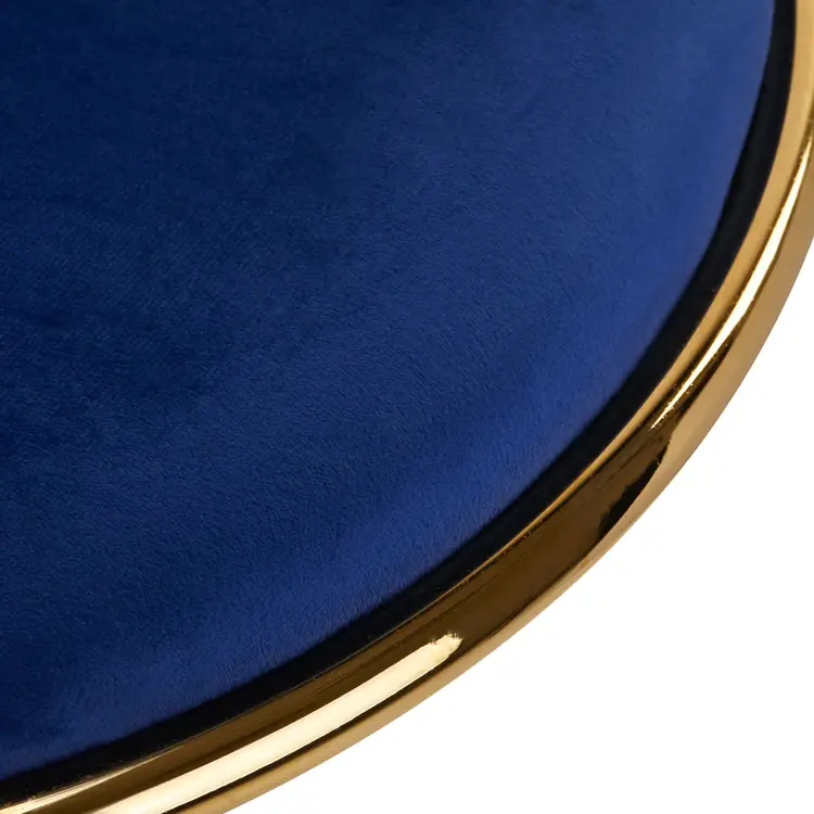 Mega Beauty Shop® Bureaustoel LUX Donker blauw Fluweel