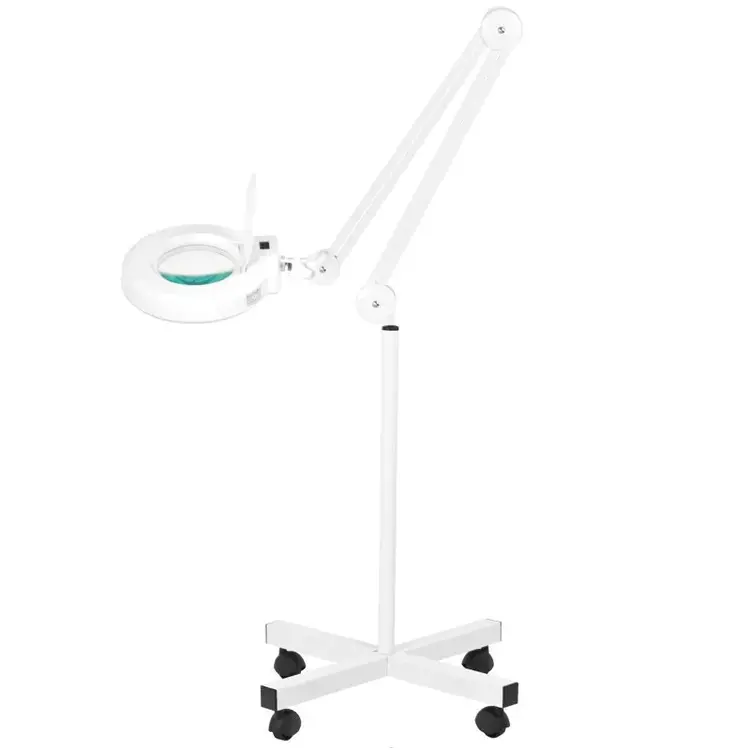 Mega Beauty Shop® Loeplamp met Rolstatief wit