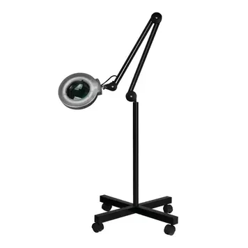 Mega Beauty Shop® Loeplamp met rolstatief - zwart