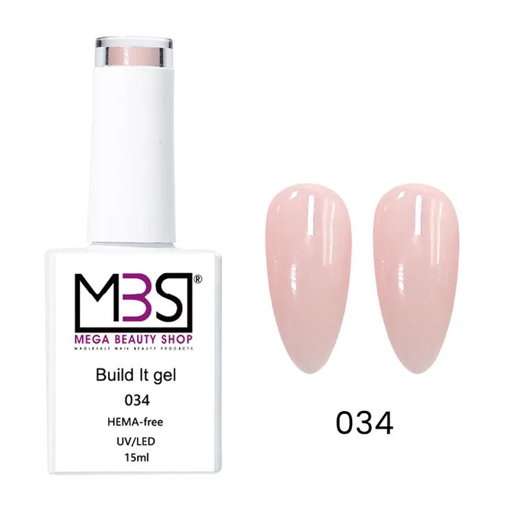 Mega Beauty Shop® Biab gel/Build It gel HEMA & TPO free 15ml. (034)