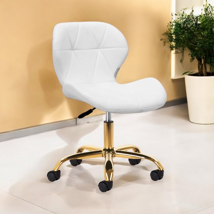 Mega Beauty Shop® Werkstoel Wit-goud