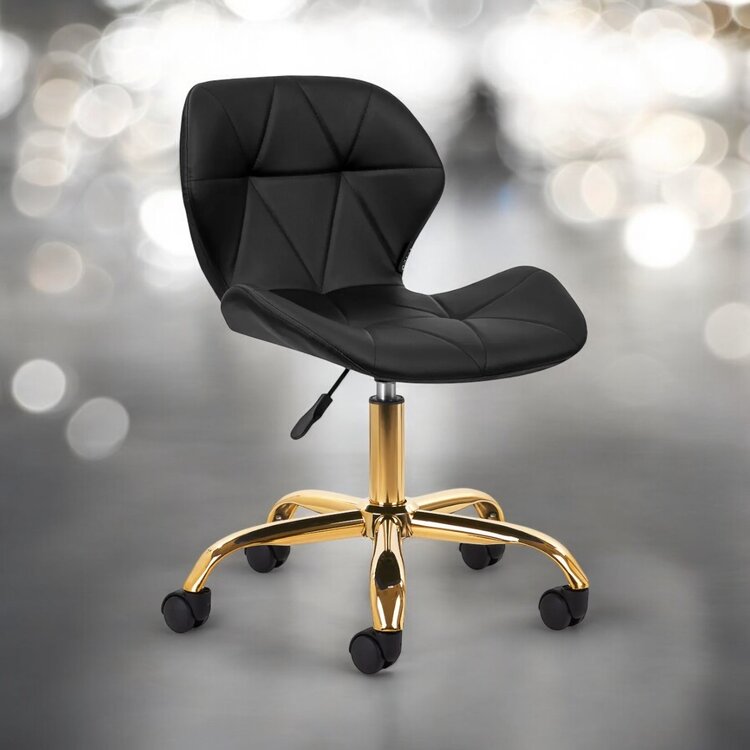 Mega Beauty Shop® Werkstoel Zwart-goud